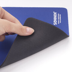 Коврик для мыши SONNEN &laquo;BLUE&raquo;, резина + ткань, 220&times;180&times;3 мм, 513308