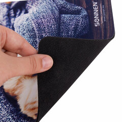 Коврик для мыши SONNEN &laquo;KITTEN&raquo;, резина + ткань, 220&times;180&times;3 мм, 513313