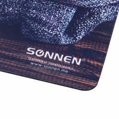 Коврик для мыши SONNEN &laquo;KITTEN&raquo;, резина + ткань, 220&times;180&times;3 мм, 513313