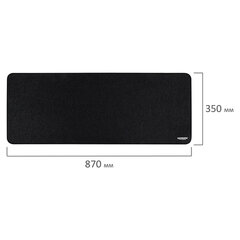 Коврик для мыши и клавиатуры большой SONNEN &laquo;WIDE RANGE&raquo;, резина + ткань, 870&times;350&times;4 мм, чёрный, 513315