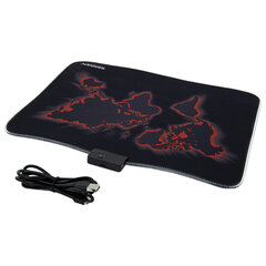 Коврик для мыши SONNEN &laquo;LIGHTING&raquo;, резина+ткань, 350&times;270&times;4 мм, чёрный, 513316