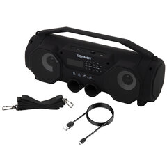Колонка портативная с подсветкой SONNEN B306, 12 Вт, Bluetooth, FM-тюнер, microSD, MP3-плеер, черная