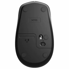 Мышь беспроводная LOGITECH M190, 2 кнопки + 1 колесо-кнопка, оптическая, черно-серая