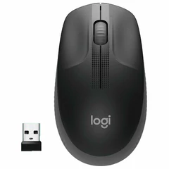 Мышь беспроводная LOGITECH M190, 2 кнопки + 1 колесо-кнопка, оптическая, черно-серая