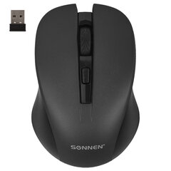Мышь беспроводная с бесшумным кликом SONNEN V18, USB, 800/<wbr/>1200/<wbr/>1600 dpi, 4 кнопки, черная, 513514