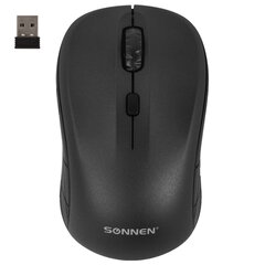 Мышь беспроводная SONNEN V-111, USB, 800/<wbr/>1200/<wbr/>1600 dpi, 4 кнопки, оптическая, черная, 513518