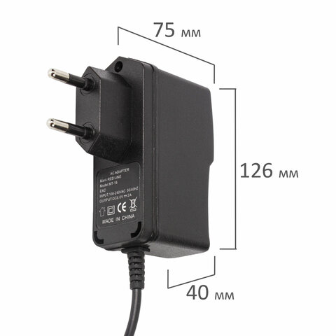 Блок питания RED LINE NT-15, выходное напряжение 6 В, ток 2 А, черный, УТ000023250