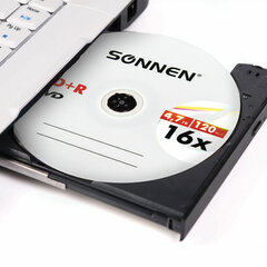 Диск DVD+R SONNEN, 4,7 Gb, 16x, Cake Box (упаковка на шпиле), КОМПЛЕКТ 25 шт., 513532
