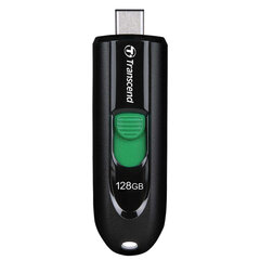Флеш-диск 128 GB TRANSCEND JetFlash 790C, разъем USB Type-С, черный/зеленый, TS128GJF790C