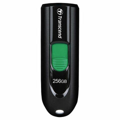 Флеш-диск 256GB TRANSCEND JetFlash 790C, разъем USB Type-С, черный/зеленый, TS256GJF790C