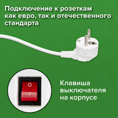 Удлинитель сетевой SONNEN PSW-183, 3 розетки c заземлением, выключатель 10 А, 1,8 м, белый, 513659