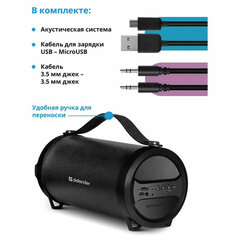 Колонка портативная DEFENDER G24, 1.0, 10 Вт, Bluetooth, FM-тюнер, microSD, чёрная