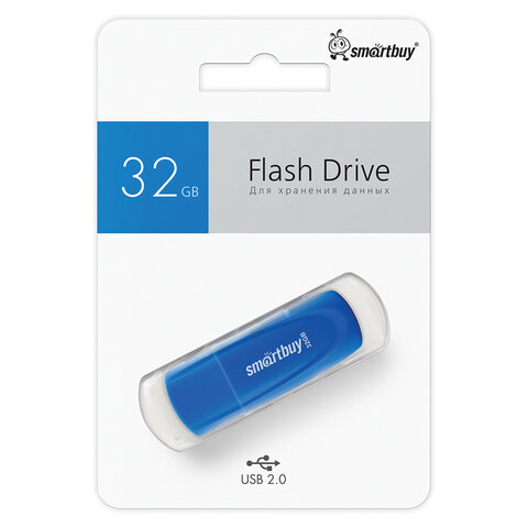 Флеш-диск 32 GB SMARTBUY Scout USB 2.0, синий, SB032GB2SCB