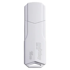 Флеш-диск 16 GB SMARTBUY Clue USB 2.0, белый, SB16GBCLU-W