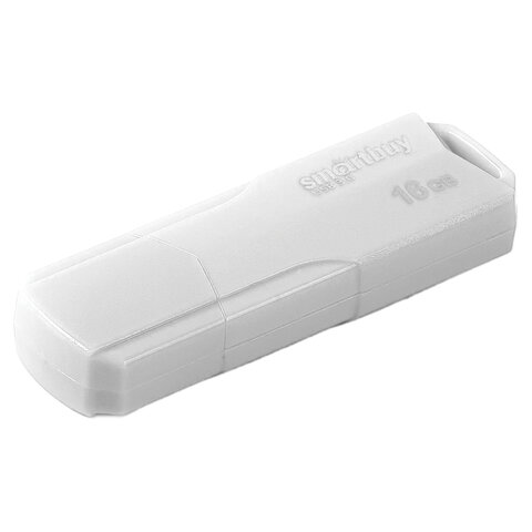 Флеш-диск 16GB SMARTBUY Clue USB 2.0, белый, SB16GBCLU-W