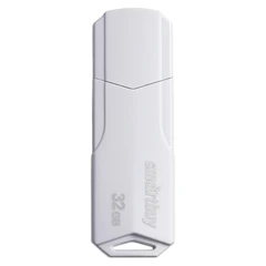 Флеш-диск 32 GB SMARTBUY Clue, USB 2.0, белый, SB32GBCLU-W