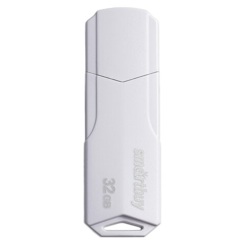 Флеш-диск 32GB SMARTBUY Clue USB 2.0, белый, SB32GBCLU-W