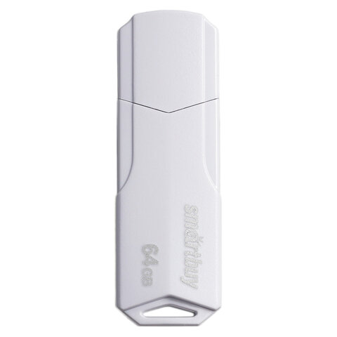 Флеш-диск 64GB SMARTBUY Clue USB 2.0, белый, SB64GBCLU-W