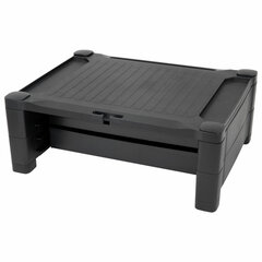 Подставка для монитора, ноутбука 434&times;336&times;193 мм, 3 ящика, черная, BRAUBERG, 513791