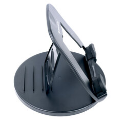 Подставка для ноутбука, планшета 220&times;210&times;165 мм, вращающаяся, черная, BRAUBERG, 513794