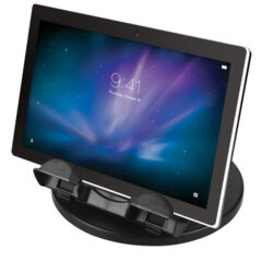 Подставка для ноутбука, планшета 220&times;210&times;165 мм, вращающаяся, черная, BRAUBERG, 513794