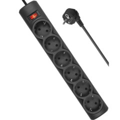 Сетевой фильтр DEFENDER DFS 155, 6 розеток, 5 м, черный
