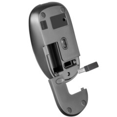 Мышь беспроводная бесшумная DEFENDER Wave MM-995, USB, 3 кнопки+1 колесо-кнопка, оптическая, серая
