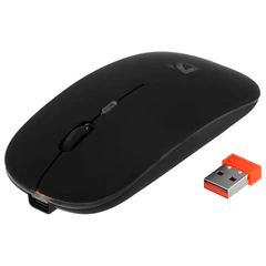 Мышь беспроводная DEFENDER TOUCH MM-997, USB, 3 кнопки+1 колесо-кнопка, оптическая, черная
