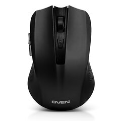 Мышь беспроводная SVEN RX-350W, 5 кнопок + 1 колесо-кнопка, оптическая, черная, SV-0195