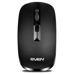 Мышь беспроводная SVEN RX-260W, 3 кнопки + 1 колесо-кнопка, оптическая, черная, SV-018
