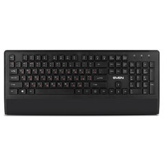 Набор беспроводной SVEN KB-C3800W, клавиатура, мышь 5 кнопок + 1 колесо-кнопка, коврик
