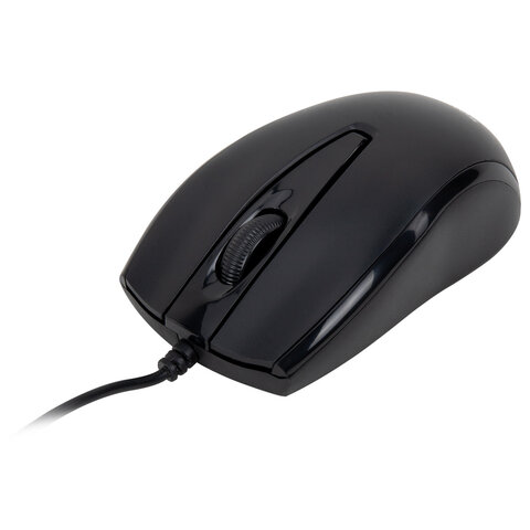 Мышь проводная БЕСШУМНАЯ USB, 800 dpi, 2 кнопки + колесо-кнопка, SONNEN K520, черная, 513944