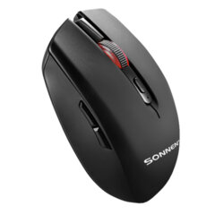 Мышь беспроводная USB, 800/<wbr/>1200/<wbr/>1600 dpi, 5 кнопок + колесо-кнопка, оптическая, SONNEN Q80, черная, 513945