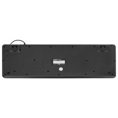 Клавиатура проводная USB, 104 плоские клавиши, LED-подсветка, SONNEN K308, черная, 513947
