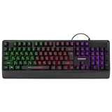 Клавиатура проводная USB, 104 клавиши, LED-подсветка, SONNEN K305, черная, 513948