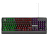Клавиатура проводная бесшумная USB, 104 клавиши, LED-подсветка, SONNEN K305, черная, 513948