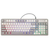 Клавиатура проводная USB, 102+98 клавиш, LED-подсветка, SONNEN K620, слоновая кость / серая, 513950