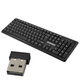 Клавиатура беспроводная бесшумная, USB, 104 клавиши, SONNEN 1065, черная, 513951