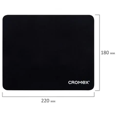 Коврик для мыши CROMEX (КРОМЕКС) &laquo;SLIM&raquo;, резина + ткань, 220&times;180&times;2 мм, 513954