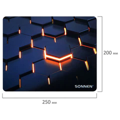 Коврик для мыши SONNEN &laquo;HOT CELLS&raquo; резина + ткань, 250&times;200&times;2 мм, 513955