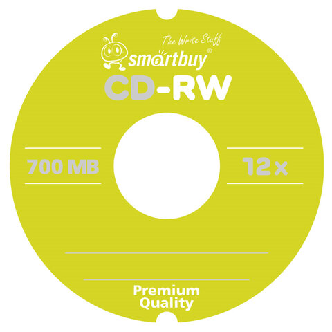 Диски CD-RW SMARTBUY, 700 Мб, 4-12x, Cake Box (упаковка на шпиле), КОМПЛЕКТ 10 шт., SBCD-RW10