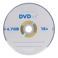 Диск DVD+R (плюс) SMARTBUY, 4,7 Гб, 16x, Cake Box (упаковка на шпиле), КОМПЛЕКТ 50 шт., SBDVPR50