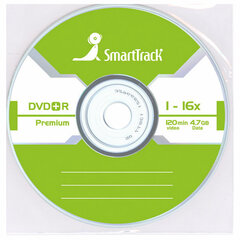 Диск DVD+R (плюс) SMARTTRACK, 4,7 Гб, 16x, Bulk (термоусадка без шпиля), КОМПЛЕКТ 100 шт., ST000223
