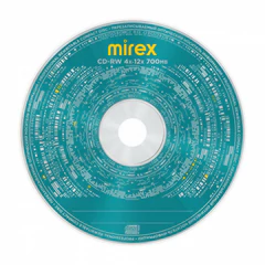 Диск CD-RW MIREX, 700 Мб, 4-12x, бумажный конверт, 1 штука, UL121002A8C