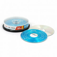 Диск CD-R MIREX, 700 Мб, 48x, Cake Box (упаковка на шпиле), КОМПЛЕКТ 10 шт., UL120051A8L