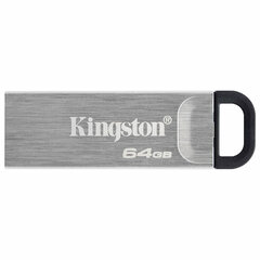 Флеш-диск 64 GB KINGSTON DataTraveler Kyson, разъем USB 3.2, серебряный, DTKN/64GB