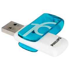 Флеш-диск 16 GB PHILIPS VIVID, разъем USB 2.0, синий, FM16FD05B/<wbr/>97