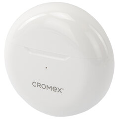 Наушники беспроводные TWS вкладыши с микрофоном CROMEX (КРОМЕКС) EP-T28W, Bluetooth 5.4, белые, 514121