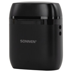 Наушники беспроводные TWS вкладыши с микрофоном, SONNEN EP-BH10B, Bluetooth 5.3, черные, 514122