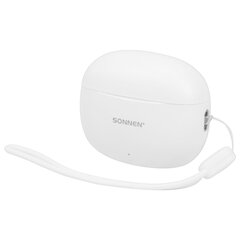 Наушники беспроводные TWS внутриканальные, гибридное шумоподавление ANC + ENC, SONNEN PREMIUM EP-BH34W, Bluetooth 5.3, белые, 514124